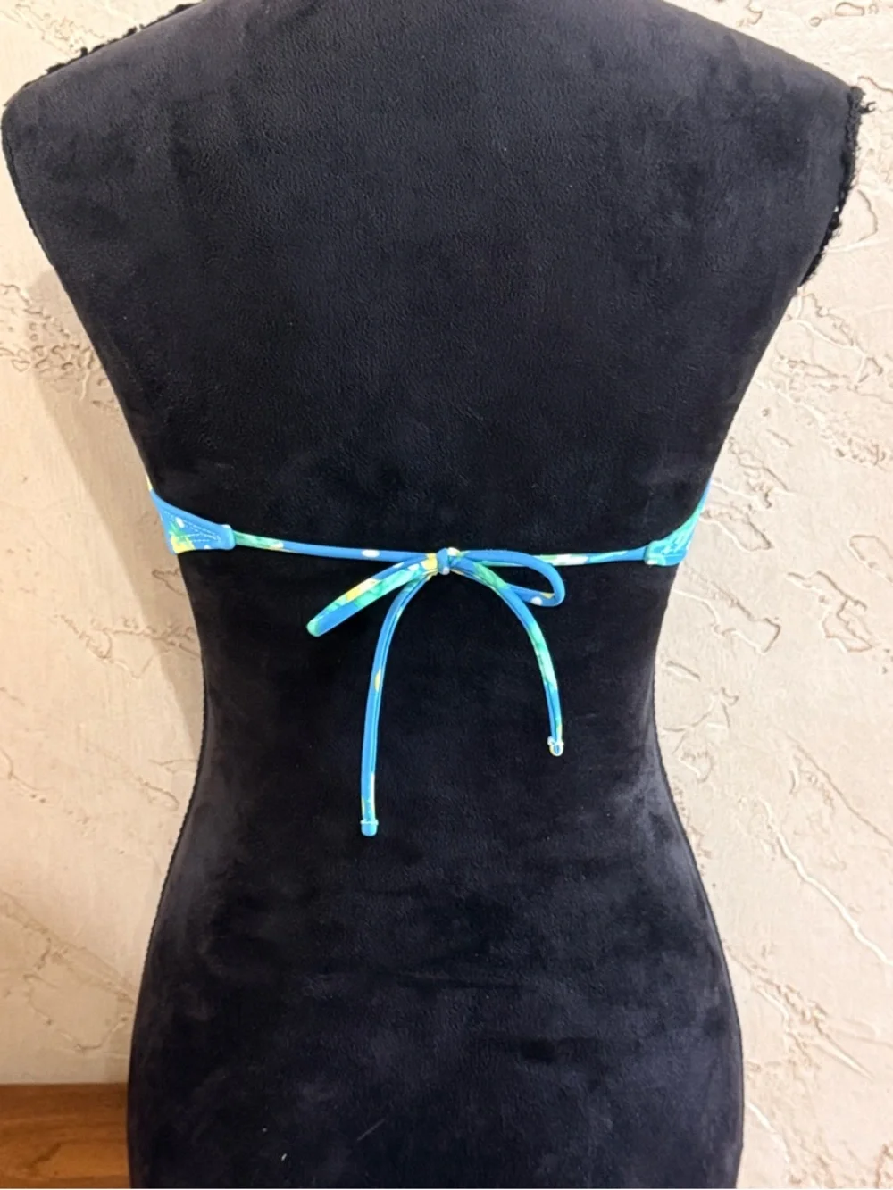 OP Women’s Strawberry Print Blue/Yellow Bandeau Bikini Top size M(7-9)